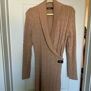 Ralph Lauren Cable Knit Wrap Dress